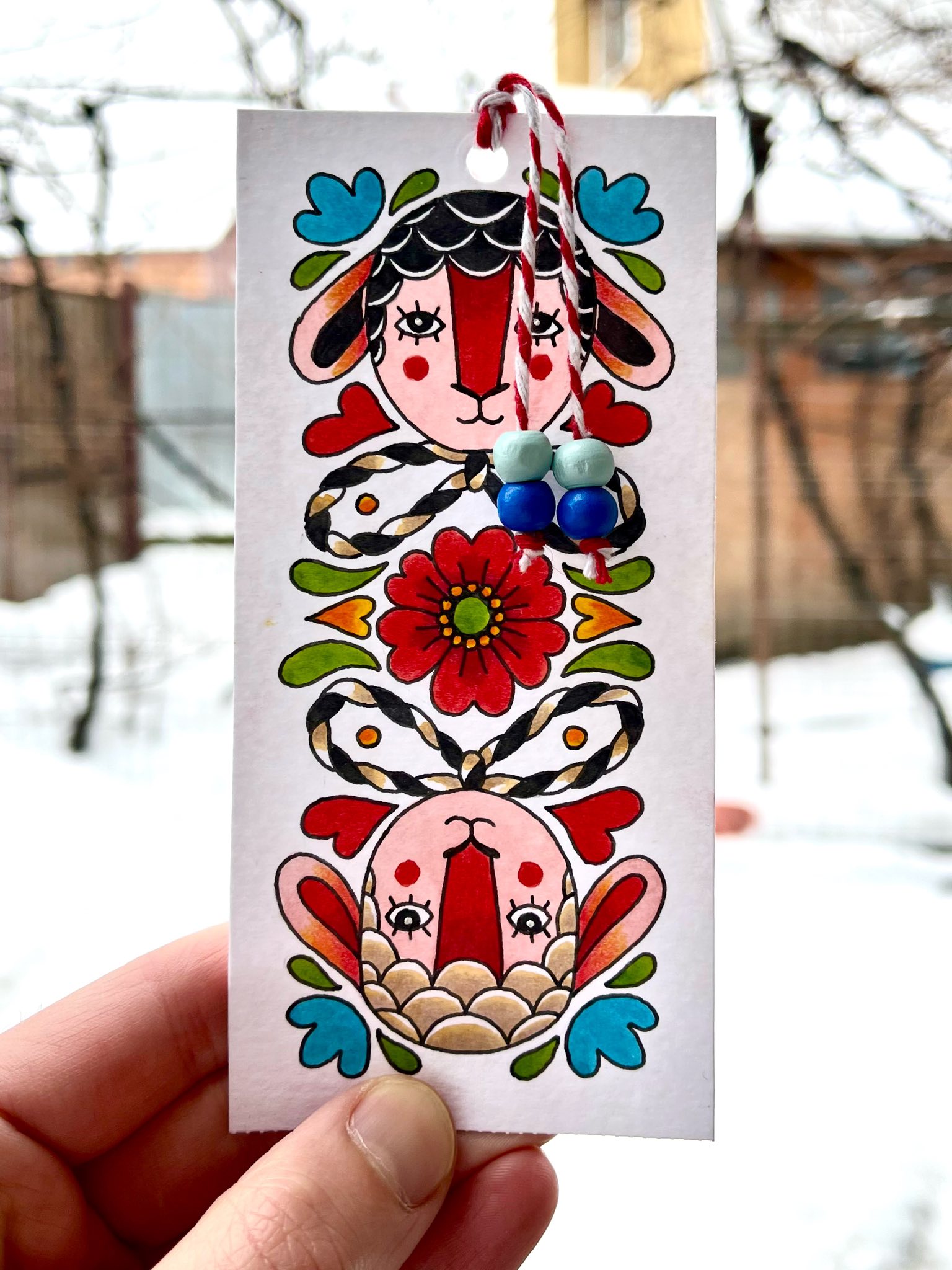 BABA DOCHIA’S LAMBS BOOKMARK