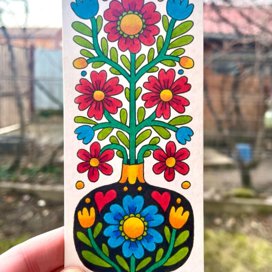FLOWERS BOOKMARK